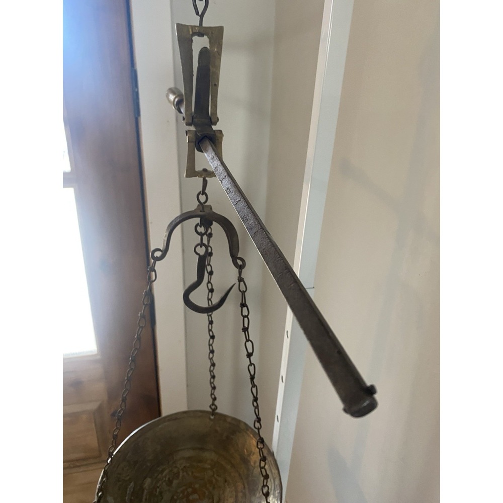 Antique Brass Hanging Balance Scale, "very early 1900's" - Picture 6 of 7